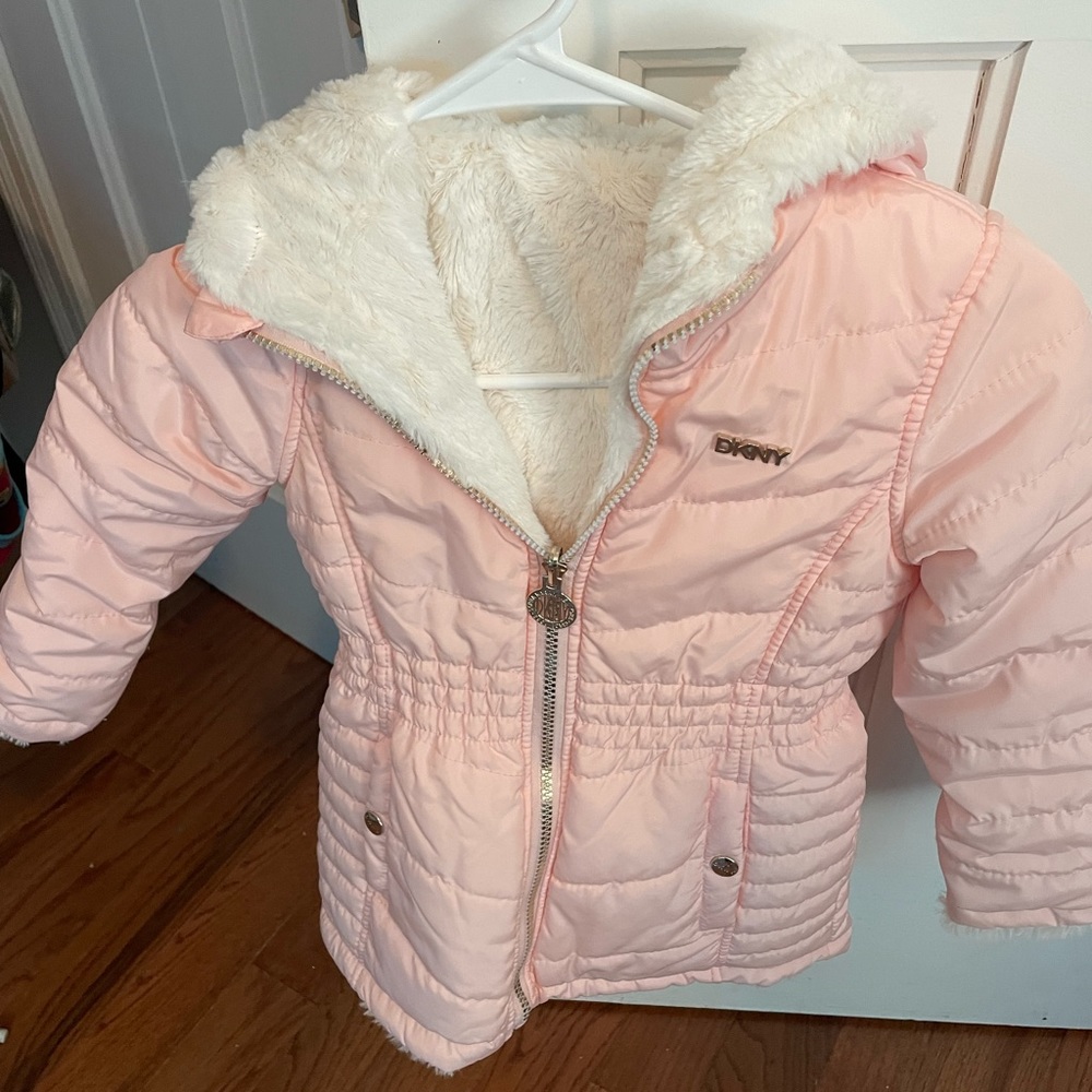 Light Pink DKNY puffer coat size 5/6